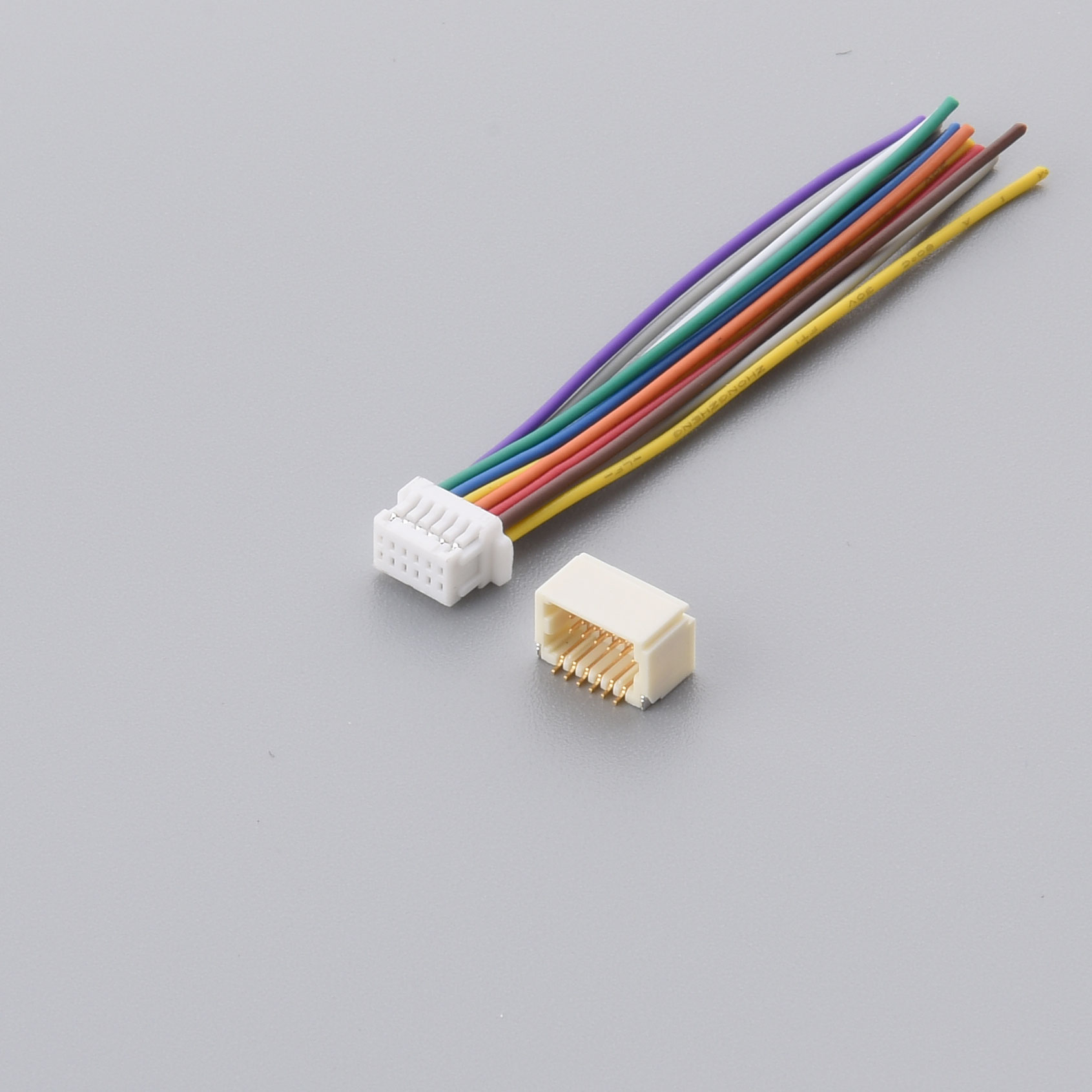 SHDR-10V-S超薄1.0mm双排端子线 A1007H端子线束 1.0间距平板线束