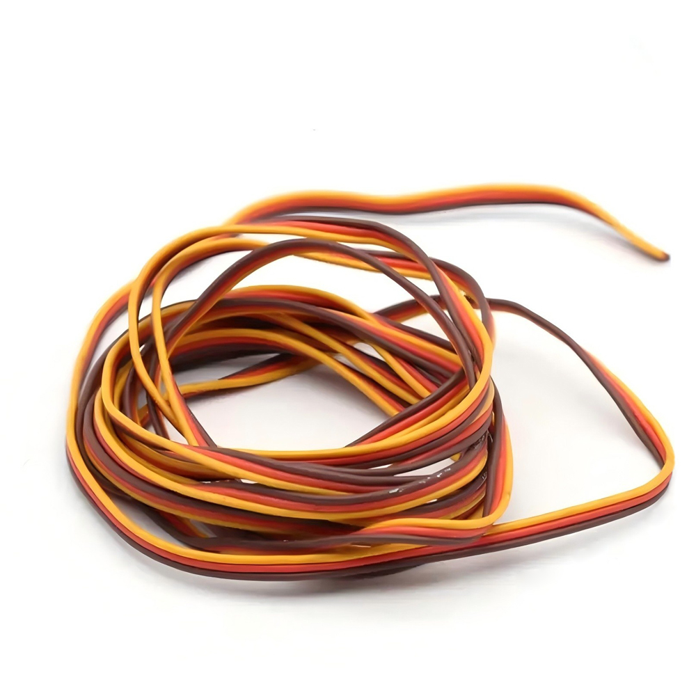 航模镀锡铜线30/60/100芯大电流舵机线红黑白并线
