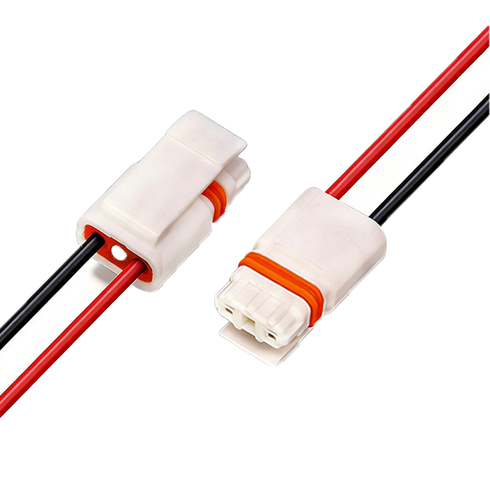 泰科TE 1-2834074-2电池连接线端子线电机线汽车线束1007-24红黑线马达线