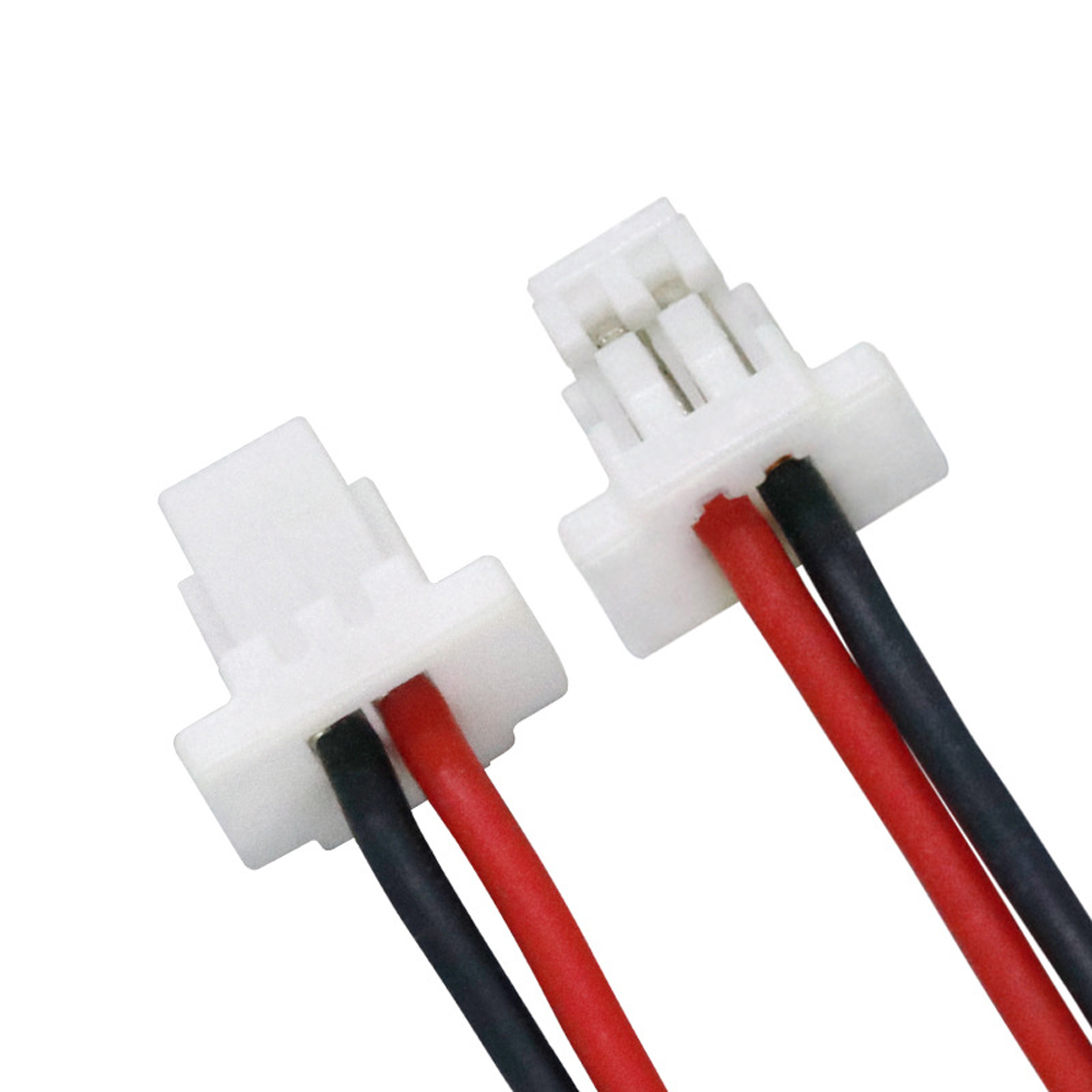 SH1.0-2P 端子线 1.0 间距 0.8 硅胶红黑线 按摩器 AI 智能玩具电源连接线